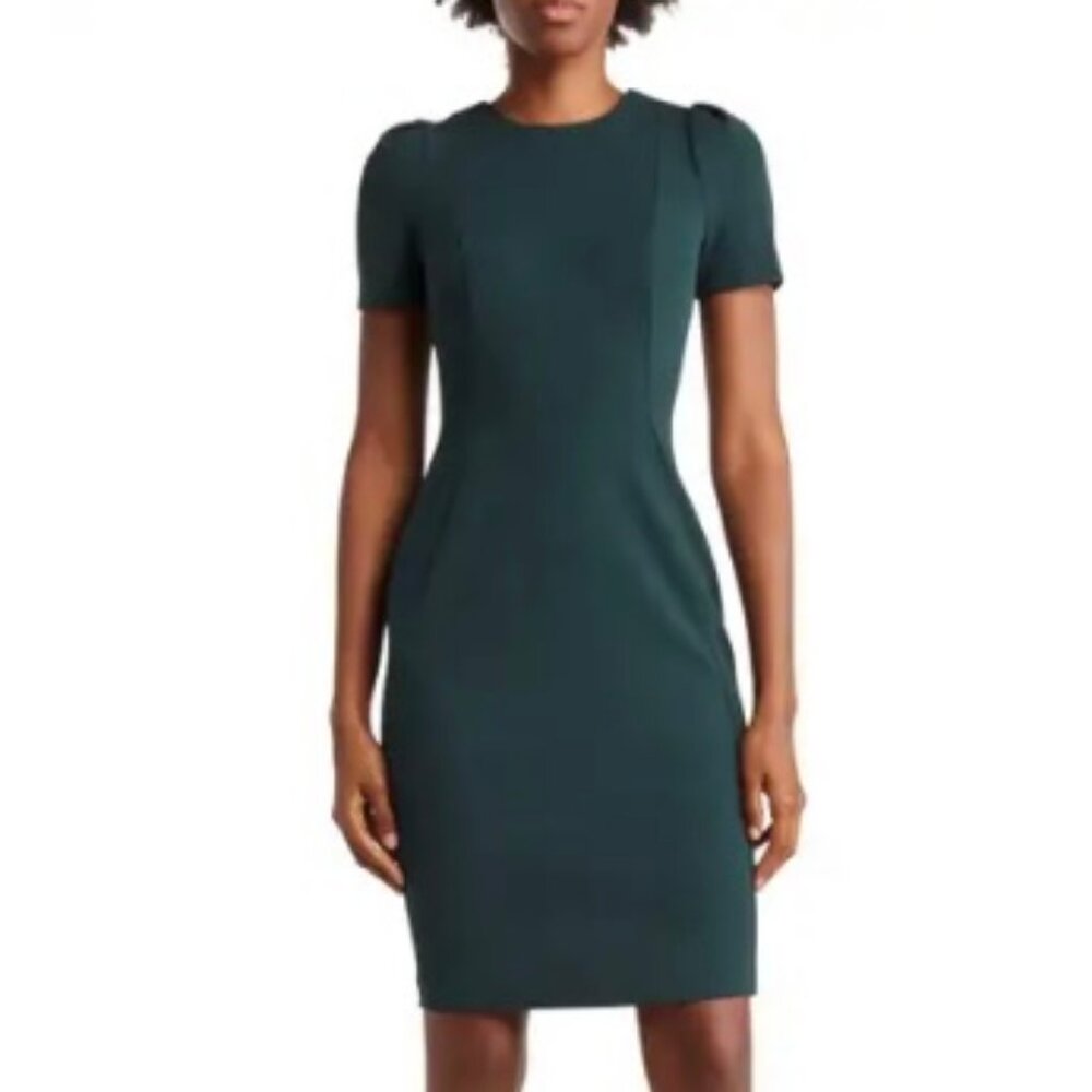 Beautiful Deep Green Calvin Klein Sheath Dress